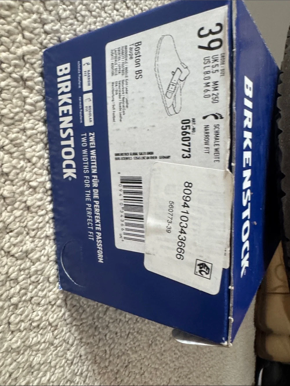 Birkenstock Suede Boston Clogs in Beige - Picture 4 of 4